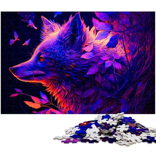1000 teiliges Puzzle für Erwachsene Wolf EIN Kunstwerk für Teenager ab 14 Jahren (Größe 38 x 26 cm) von zouxangzz