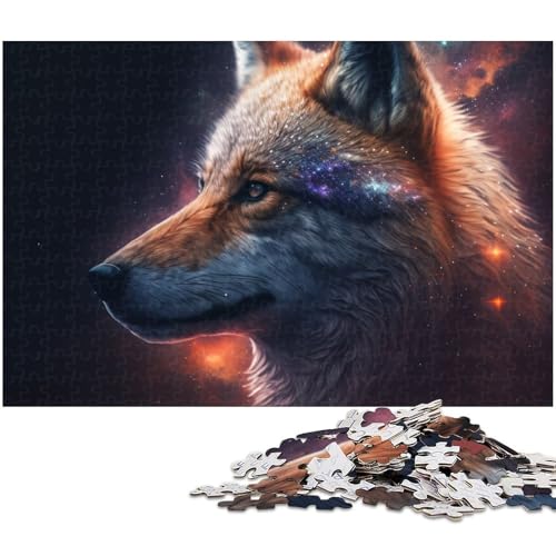 1000 teiliges Puzzle für Erwachsene Wolf Löwe Kunst Puzzle Kunstwerk für Teenager ab 14 Jahren (Größe 38 x 26 cm) von zouxangzz