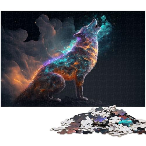1000 teiliges Puzzle für Erwachsene Wolf Puzzle Lernspiel Herausforderung Spielzeug Kunstwerk Geschenk (Größe 75 x 50 cm) von zouxangzz