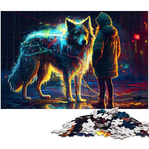 1000 teiliges Puzzle für Erwachsene Wolves of Fantasy Puzzle als Geschenk Stressabbau schwierige Herausforderung (Größe 75 x 50 cm) von zouxangzz