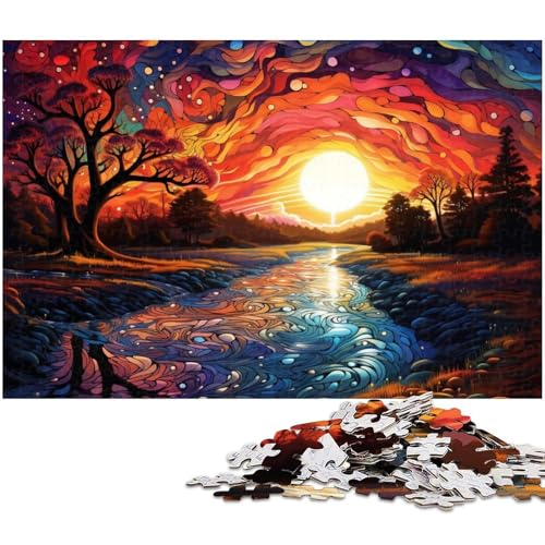 1000 teiliges Puzzle für Erwachsene Wunder unter dem Sonnenuntergang Lernspiel Herausforderung Spielzeug Kunstwerk Geschenk 1000 Teile (38 x 26 cm) von zouxangzz