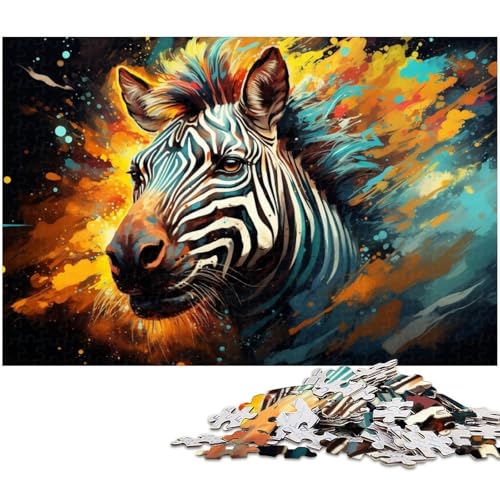 1000 teiliges Puzzle für Erwachsene Zebra Spielzeug Denkspiel anspruchsvolles Puzzlespiel und Familienspiel 1000 Teile (38 x 26 cm) von zouxangzz