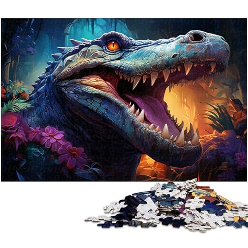 1000 teiliges Puzzle für Erwachsene amerikanisches Krokodil Puzzle für Lernspiele Herausforderung Spielzeug Kunstwerk Geschenk 1000 Teile (38 x 26 cm) von zouxangzz