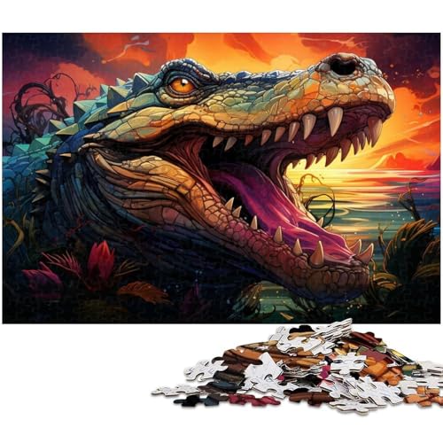 1000 teiliges Puzzle für Erwachsene amerikanisches Krokodil Spielzeug Denkspiel anspruchsvolles Puzzlespiel und Familienspiel 1000 Teile (38 x 26 cm) von zouxangzz