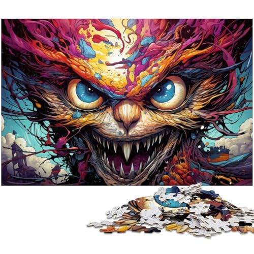 1000 teiliges Puzzle für Erwachsene bizarres farbenfrohes Monster Puzzle Kunstwerk für Teenager ab 14 Jahren 1000 Teile (75 x 50 cm) von zouxangzz
