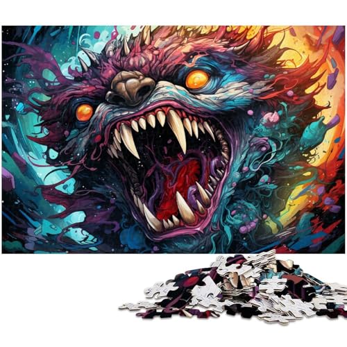 1000 teiliges Puzzle für Erwachsene böse Tiere aus der Hölle EIN Kunstwerk für Teenager ab 14 Jahren 1000 Teile (75 x 50 cm) von zouxangzz