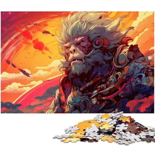 1000 teiliges Puzzle für Erwachsene bunter AFFE EIN Kunstwerk für Teenager ab 14 Jahren 1000 Teile (75 x 50 cm) von zouxangzz
