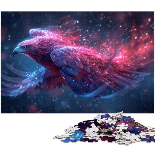 1000 teiliges Puzzle für Erwachsene bunter Adler EIN Kunstwerk für Teenager ab 14 Jahren (Größe 75 x 50 cm) von zouxangzz