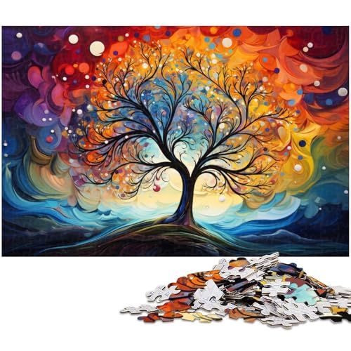 1000 teiliges Puzzle für Erwachsene bunter Baum EIN Kunstwerk für Teenager ab 14 Jahren 1000 Teile (75 x 50 cm) von zouxangzz