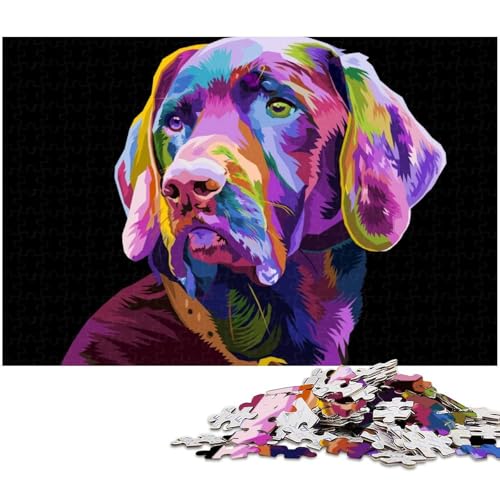 1000 teiliges Puzzle für Erwachsene bunter Beagle Hund Lernspiel Herausforderung Spielzeug Kunstwerk Geschenk 1000 Teile (75 x 50 cm) von zouxangzz