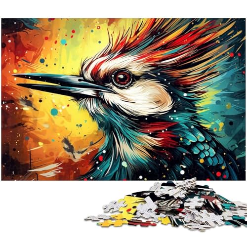 1000 teiliges Puzzle für Erwachsene bunter Specht EIN Kunstwerk für Teenager ab 14 Jahren 1000 Teile (75 x 50 cm) von zouxangzz