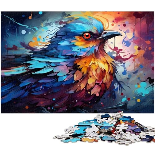 1000 teiliges Puzzle für Erwachsene buntes Adler Gemälde Puzzle für Lernspiele Herausforderung Spielzeug Kunstwerk Geschenk 1000 Teile (38 x 26 cm) von zouxangzz
