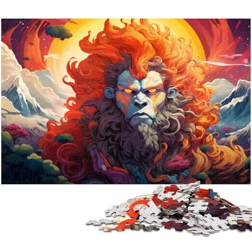 1000 teiliges Puzzle für Erwachsene buntes Affenspielzeug Denkspiel anspruchsvolles Puzzlespiel und Familienspiel 1000 Teile (38 x 26 cm) von zouxangzz