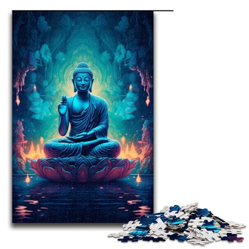1000 teiliges Puzzle für Erwachsene buntes Buddha Statue Puzzle praktisches Spiel 75 x 50 cm von zouxangzz