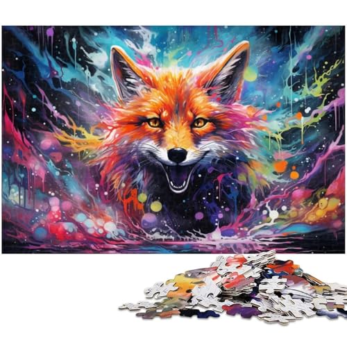 1000 teiliges Puzzle für Erwachsene buntes Fuchsspielzeug Denkspiel anspruchsvolles Puzzlespiel und Familienspiel 1000 Teile (38 x 26 cm) von zouxangzz