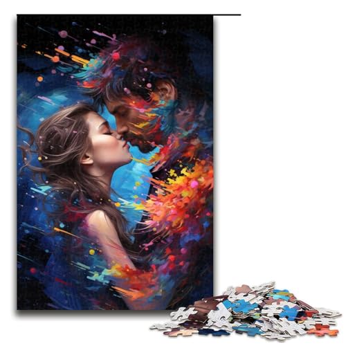 1000 teiliges Puzzle für Erwachsene buntes Gemälde Paar Holzpuzzle Lernspiel für Erwachsene Herausforderungsspielzeug 75 x 50 cm 1000 teiliges Puzzle für Erwachsene buntes Gemälde Paar Holzpuzzle Lernspiel für Erwachsene Herausforderungsspielzeug 75 x 50 cm von zouxangzz