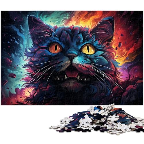 1000 teiliges Puzzle für Erwachsene buntes Katzen Puzzle als Geschenk zum Stressabbau schwierige Herausforderung 1000 Teile (75 x 50 cm) von zouxangzz