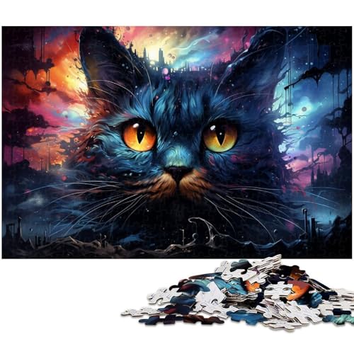 1000 teiliges Puzzle für Erwachsene buntes Katzen Puzzle für Lernspiele Herausforderung Spielzeug Kunstwerk Geschenk 1000 Teile (75 x 50 cm) von zouxangzz