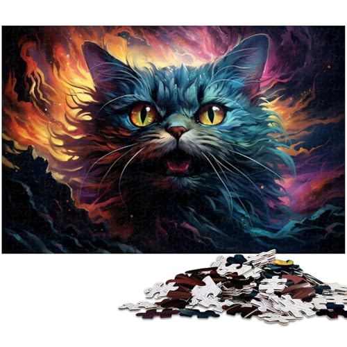 1000 teiliges Puzzle für Erwachsene buntes Katzenspielzeug Denkspiel anspruchsvolles Puzzlespiel und Familienspiel 1000 Teile (75 x 50 cm) von zouxangzz
