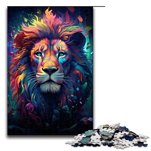 1000 teiliges Puzzle für Erwachsene buntes Löwen Puzzle praktisches Spiel 75 x 50 cm von zouxangzz