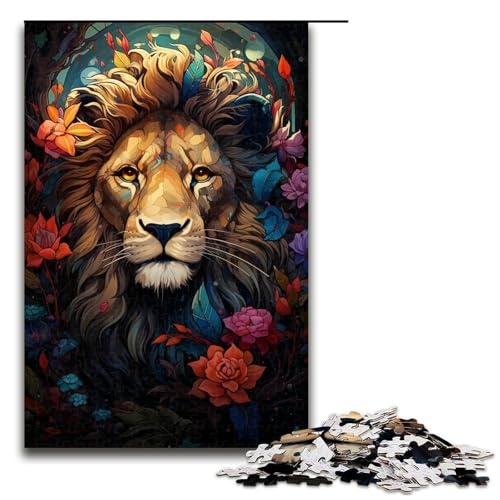 1000 teiliges Puzzle für Erwachsene buntes Löwenspiel Puzzles ganze Familie 75 x 50 cm von zouxangzz