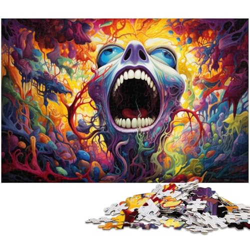 1000 teiliges Puzzle für Erwachsene buntes Monster Puzzle für Lernspiele Herausforderung Spielzeug Kunstwerk Geschenk 1000 Teile (75 x 50 cm) von zouxangzz