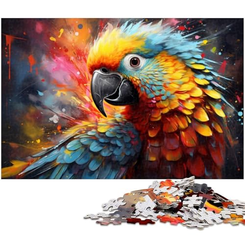 1000 teiliges Puzzle für Erwachsene buntes Papageien Malpuzzle als Geschenk zum Stressabbau schwierige Herausforderung 1000 Teile (75 x 50 cm) von zouxangzz