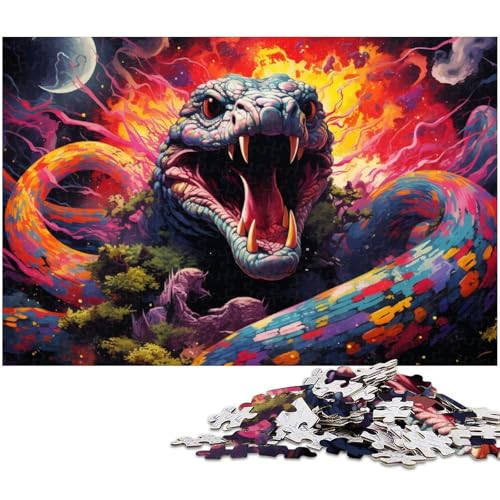 1000 teiliges Puzzle für Erwachsene buntes Python Puzzle für Lernspiele Herausforderung Spielzeug Kunstwerk Geschenk 1000 Teile (75 x 50 cm) von zouxangzz