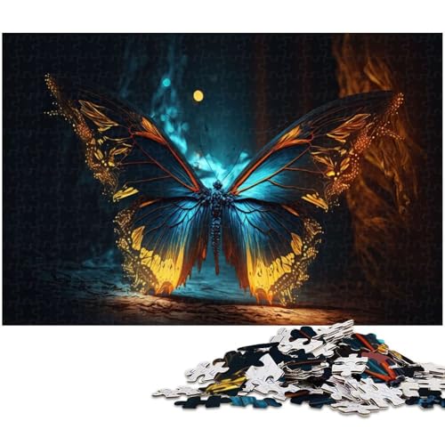 1000 teiliges Puzzle für Erwachsene buntes Schmetterlings Puzzle Kunstwerk für Teenager ab 14 Jahren 1000 Teile (75 x 50 cm) von zouxangzz