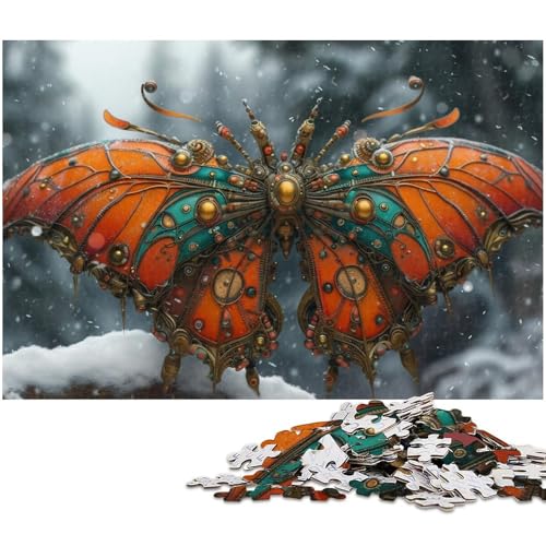 1000 teiliges Puzzle für Erwachsene buntes Schmetterlings Puzzle Lernspiel Herausforderung Spielzeug Kunstwerk Geschenk (Größe 38 x 26 cm) von zouxangzz