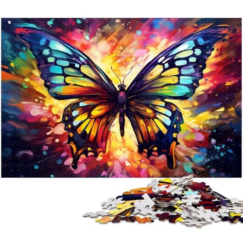 1000 teiliges Puzzle für Erwachsene buntes Schmetterlings Puzzle für Lernspiele Herausforderung Spielzeug Kunstwerk Geschenk 1000 PCS (75 x 50 cm) von zouxangzz