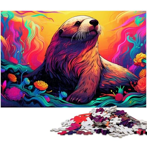 1000 teiliges Puzzle für Erwachsene buntes Siegel EIN Kunstwerk für Teenager ab 14 Jahren (Größe 38 x 26 cm) von zouxangzz