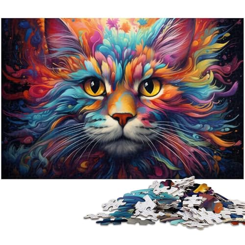 1000 teiliges Puzzle für Erwachsene buntes Tier Katzenspielzeug Denkspiel anspruchsvolles Puzzlespiel und Familienspiel 1000 Teile (75 x 50 cm) von zouxangzz