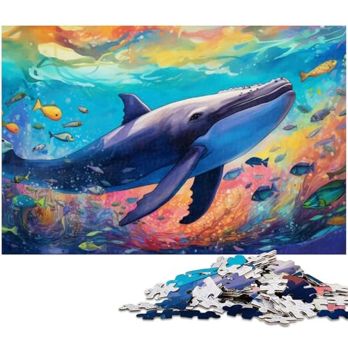 1000 teiliges Puzzle für Erwachsene buntes Walspielzeug Denkspiel anspruchsvolles Puzzlespiel und Familienspiel (Größe 75 x 50 cm) von zouxangzz