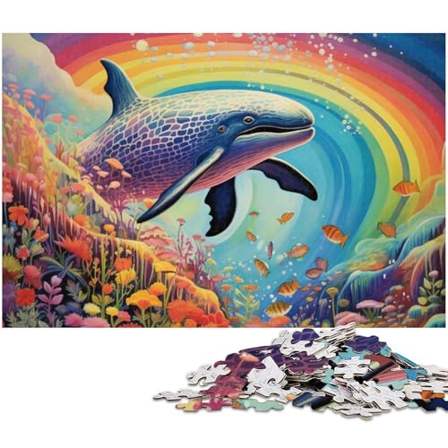 1000 teiliges Puzzle für Erwachsene buntes Walspielzeug Denkspiel anspruchsvolles Puzzlespiel und Familienspiel (Größe 75 x 50 cm) von zouxangzz