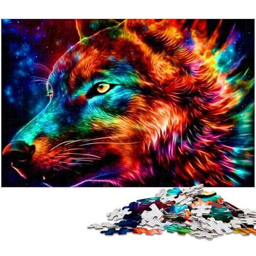 1000 teiliges Puzzle für Erwachsene buntes Wolfsspielzeug Denkspiel anspruchsvolles Puzzlespiel und Familienspiel (Größe 38 x 26 cm) von zouxangzz