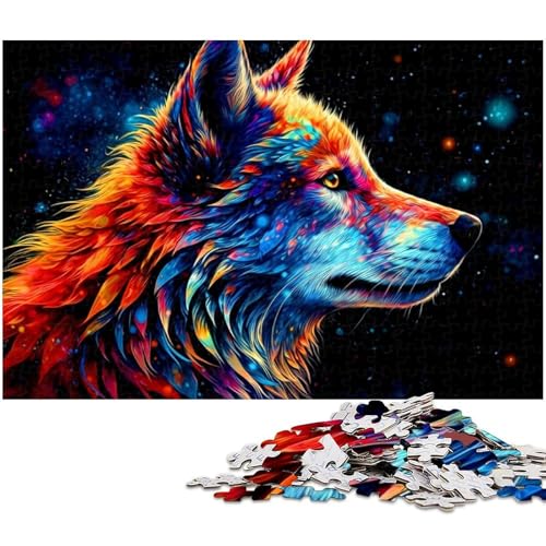1000 teiliges Puzzle für Erwachsene buntes Wolfsspielzeug Denkspiel anspruchsvolles Puzzlespiel und Familienspiel (Größe 75 x 50 cm) von zouxangzz