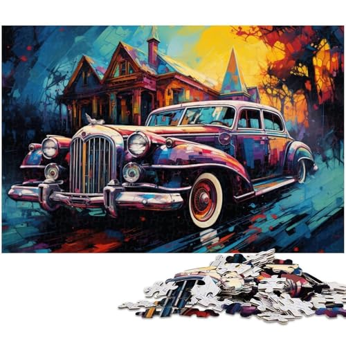 1000 teiliges Puzzle für Erwachsene buntes psychedelisches Auto Puzzle Papierpuzzle Lernspielzeug 1000 Teile (38 x 26 cm) von zouxangzz