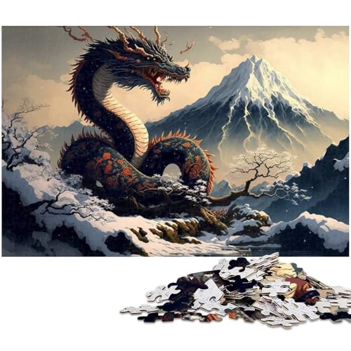 1000 teiliges Puzzle für Erwachsene chinesischer Drache Puzzle für Lernspiele Herausforderung Spielzeug Kunstwerk Geschenk 1000 Teile (38 x 26 cm) von zouxangzz