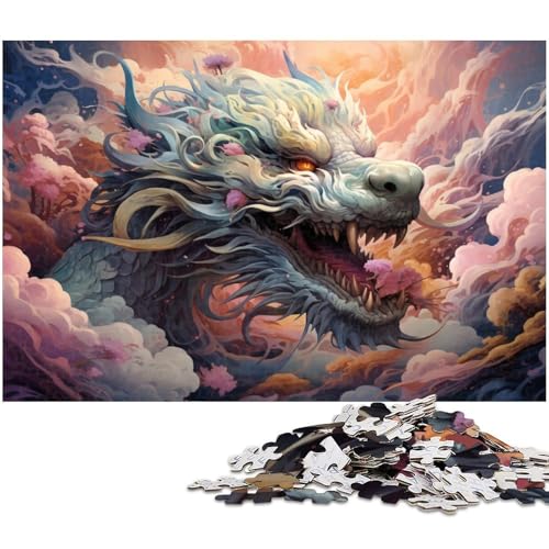 1000 teiliges Puzzle für Erwachsene chinesischer Drache am Himmel EIN Kunstwerk für Teenager ab 14 Jahren 1000 Teile (75 x 50 cm) von zouxangzz