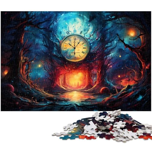1000 teiliges Puzzle für Erwachsene farbenfrohe Baumglockenkunst EIN Kunstwerk für Teenager ab 14 Jahren 1000 Teile (75 x 50 cm) von zouxangzz