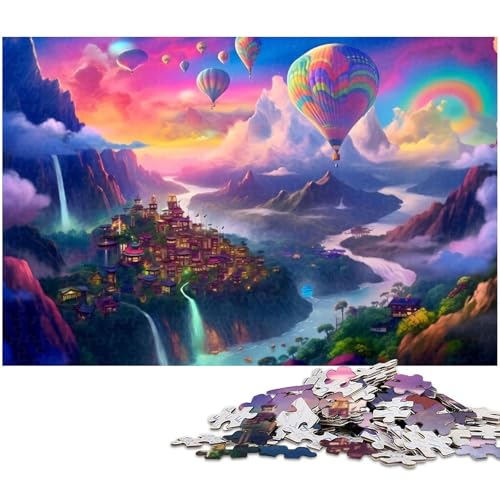 1000 teiliges Puzzle für Erwachsene farbenfrohe Landschaftspuzzles Geburtstagsgeschenke für Teenager ab 14 Jahren (Größe 75 x 50 cm) von zouxangzz