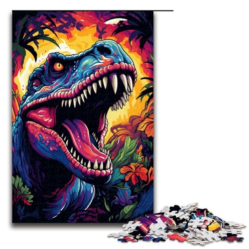 1000 teiliges Puzzle für Erwachsene farbenfrohe Psychedelia der Dinosaurier Puzzle für Erwachsene Holzpuzzle anspruchsvolles Spiel 75 x 50 cm 1000 teiliges Puzzle für Erwachsene farbenfrohe Psychedelia der Dinosaurier Puzzle für Erwachsene Holzpuzzle anspruchsvolles Spiel 75 x 50 cm von zouxangzz