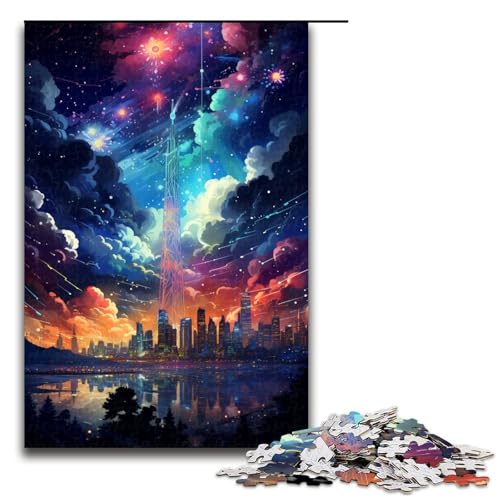 1000 teiliges Puzzle für Erwachsene farbenfrohe Psychedelia der Stadtlichter Puzzle für Erwachsene Holzpuzzle anspruchsvolles Spiel 75 x 50 cm 1000 teiliges Puzzle für Erwachsene farbenfrohe Psychedelia der Stadtlichter Puzzle für Erwachsene Holzpuzzle anspruchsvolles Spiel 75 x 50 cm von zouxangzz