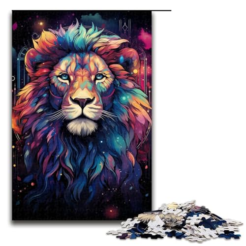 1000 teiliges Puzzle für Erwachsene farbenfrohe Psychedelia des galaktischen Löwen Puzzle für Kinder Holzpuzzle Lernspiel für Erwachsene 75 x 50 cm 1000 teiliges Puzzle für Erwachsene farbenfrohe Psychedelia des galaktischen Löwen Puzzle für Kinder Holzpuzzle Lernspiel für Erwachsene 75 x 50 cm von zouxangzz