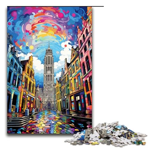 1000 teiliges Puzzle für Erwachsene farbenfrohe Psychedelia in Brügge Puzzle für Lernspiele Herausforderung Spielzeug Kunstwerk Geschenk 75 x 50 cm 1000 teiliges Puzzle für Erwachsene farbenfrohe Psychedelia in Brügge Puzzle für Lernspiele Herausforderung Spielzeug Kunstwerk Geschenk 75 x 50 cm von zouxangzz