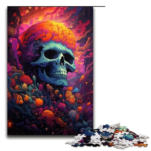 1000 teiliges Puzzle für Erwachsene farbenfrohe Psychedelia mit rauchigen Totenköpfen Puzzle für Erwachsene Holzpuzzle anspruchsvolles Spiel 75 x 50 cm 1000 teiliges Puzzle für Erwachsene farbenfrohe Psychedelia mit rauchigen Totenköpfen Puzzle für Erwachsene Holzpuzzle anspruchsvolles Spiel 75 x 50 cm von zouxangzz
