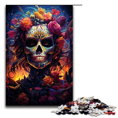 1000 teiliges Puzzle für Erwachsene farbenfrohe Psychedelia zum Tag der Toten Holzpuzzle Lernspiel für Erwachsene Herausforderungsspielzeug 75 x 50 cm 1000 teiliges Puzzle für Erwachsene farbenfrohe Psychedelia zum Tag der Toten Holzpuzzle Lernspiel für Erwachsene Herausforderungsspielzeug 75 x 50 cm von zouxangzz
