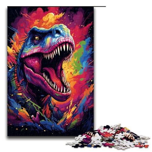 1000 teiliges Puzzle für Erwachsene farbenfrohe Zeichnung von Dinosauriern Puzzles für Erwachsene Holzpuzzle anspruchsvolles Spiel 75 x 50 cm 1000 teiliges Puzzle für Erwachsene farbenfrohe Zeichnung von Dinosauriern Puzzles für Erwachsene Holzpuzzle anspruchsvolles Spiel 75 x 50 cm von zouxangzz