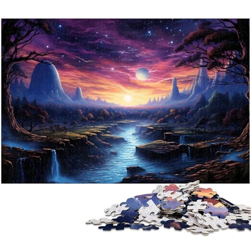 1000 teiliges Puzzle für Erwachsene farbenfrohe kosmische Kunstpuzzles für Erwachsene und Kinder Papierpuzzle tolles Geschenk 1000 Teile (38 x 26 cm) von zouxangzz